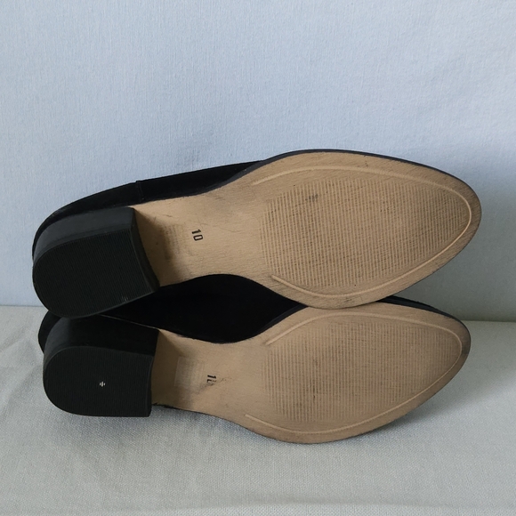 Seychelles Black Leather Ankle Boots Women’s 10 Faux Fur Lined Low Block Heel - Picture 10 of 10